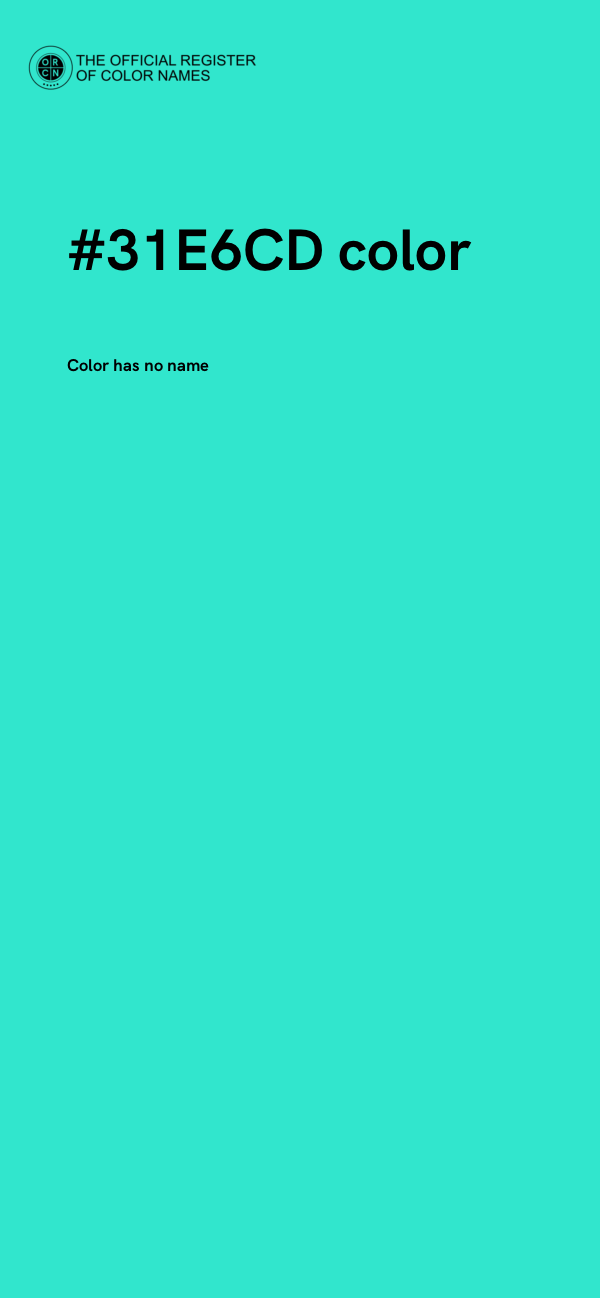 #31E6CD color image