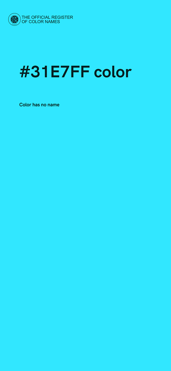 #31E7FF color image