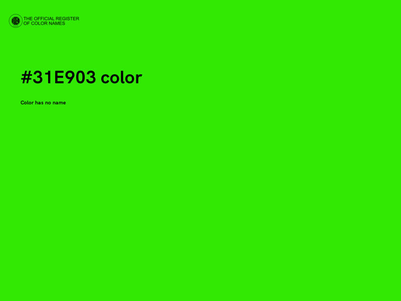 #31E903 color image