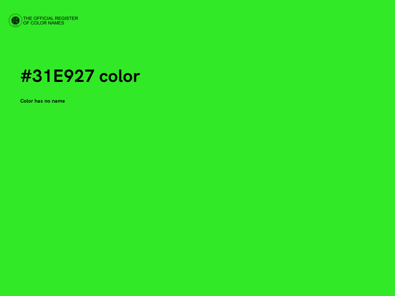 #31E927 color image