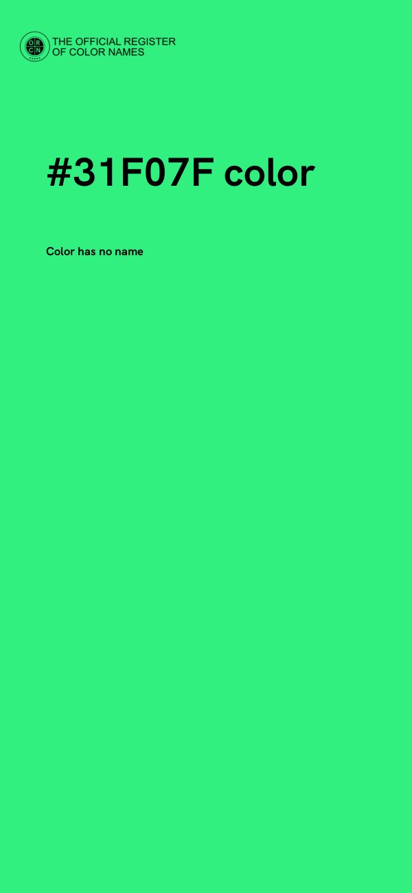 #31F07F color image