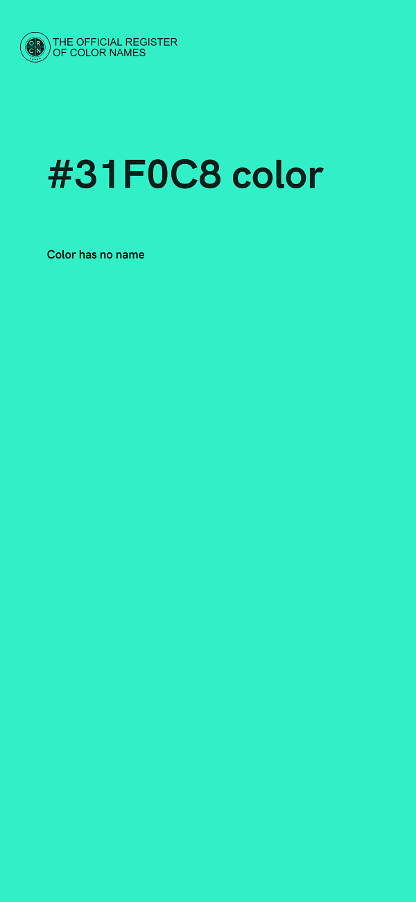 #31F0C8 color image