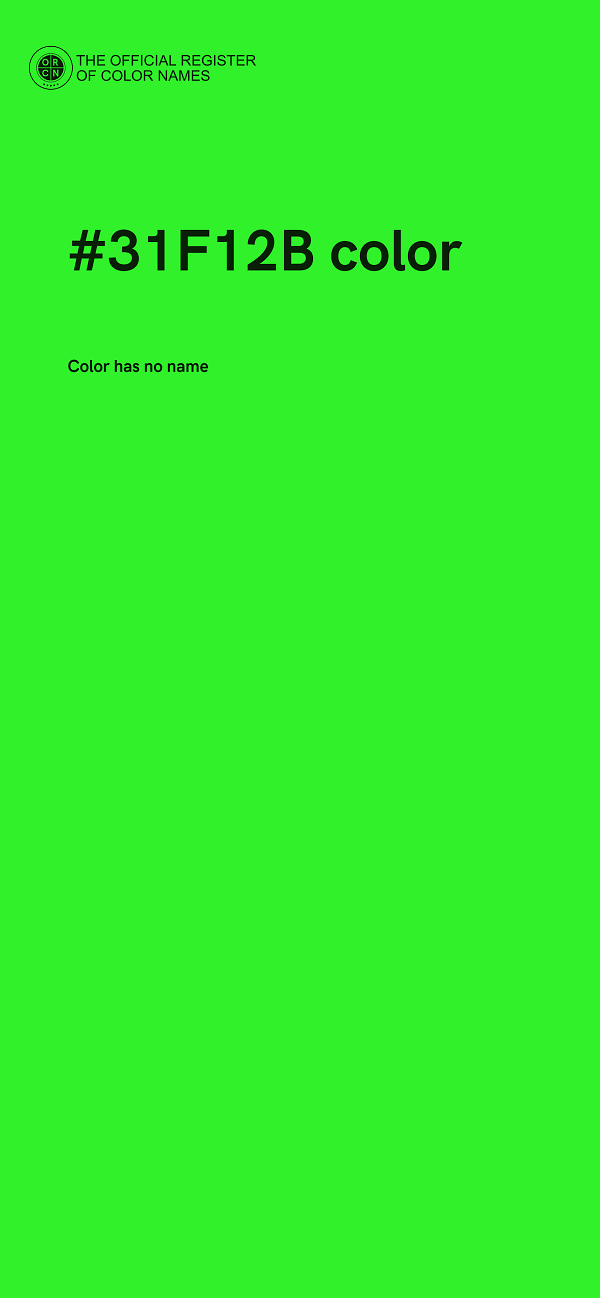 #31F12B color image