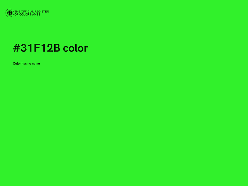 #31F12B color image