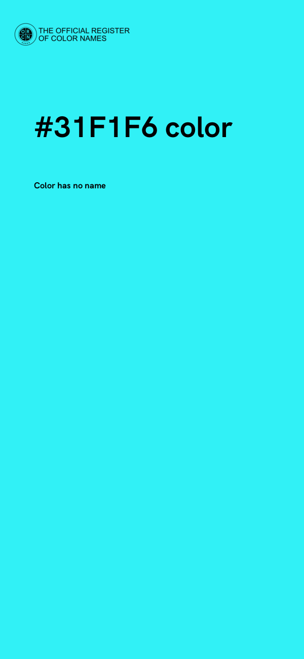 #31F1F6 color image