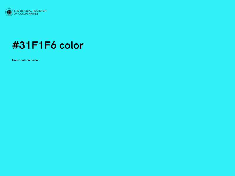 #31F1F6 color image