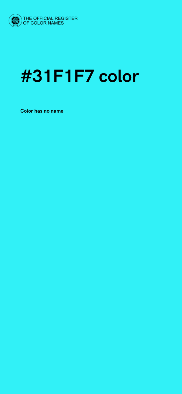 #31F1F7 color image