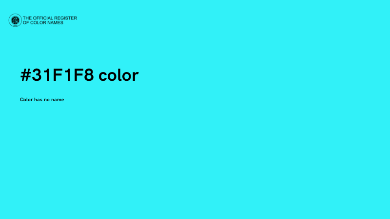 #31F1F8 color image