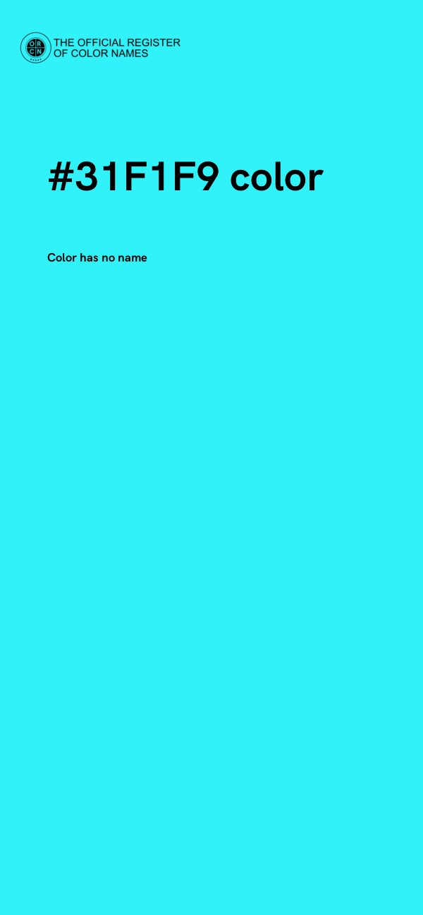 #31F1F9 color image