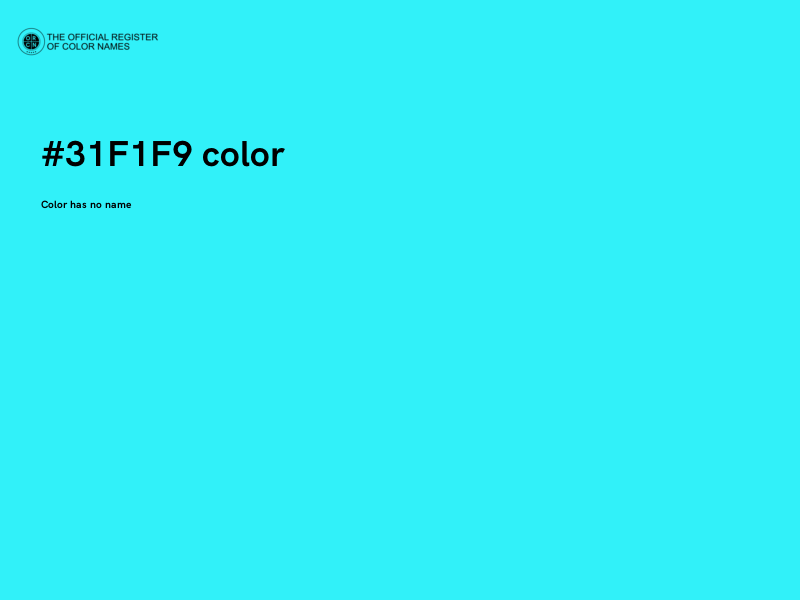 #31F1F9 color image