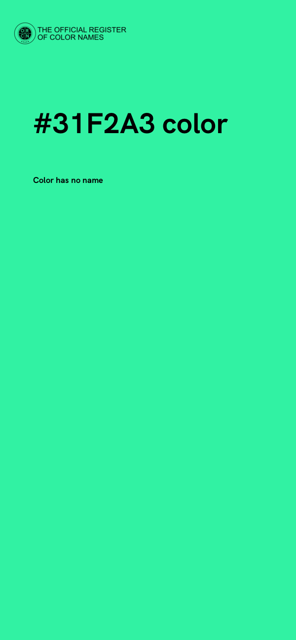 #31F2A3 color image