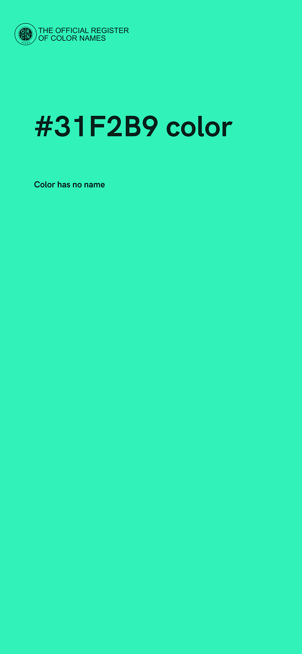 #31F2B9 color image