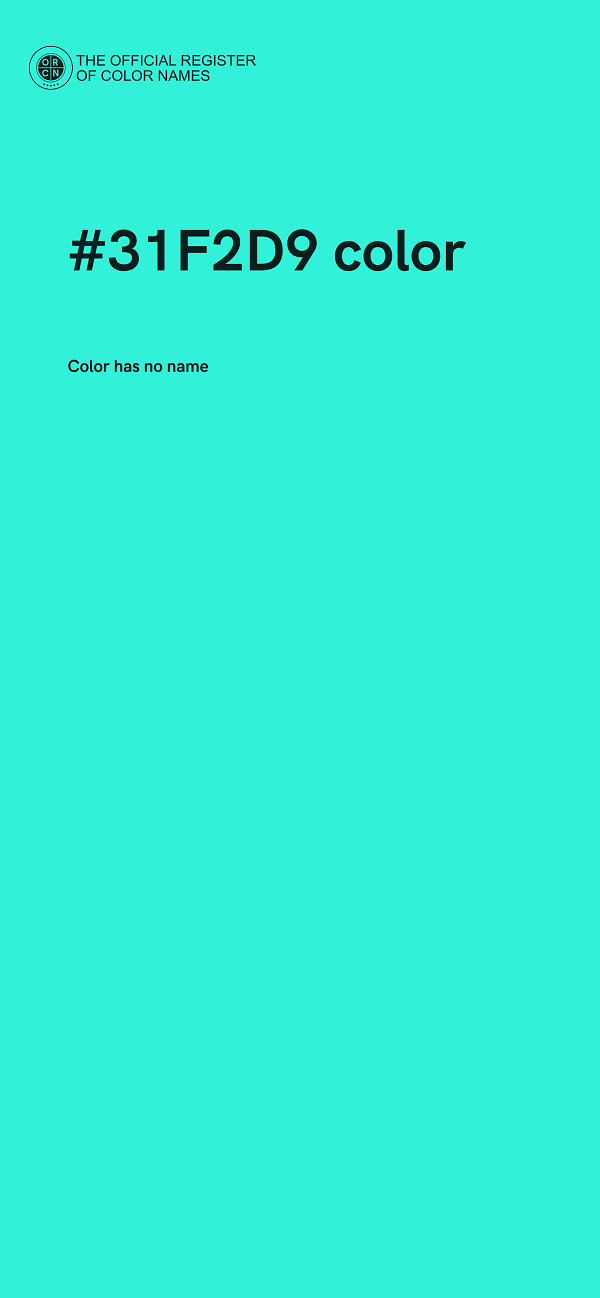 #31F2D9 color image
