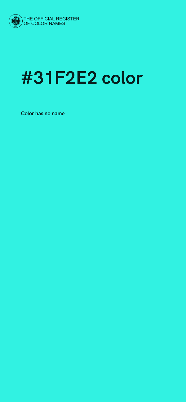 #31F2E2 color image