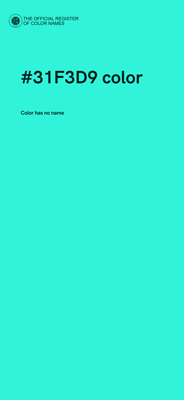 #31F3D9 color image