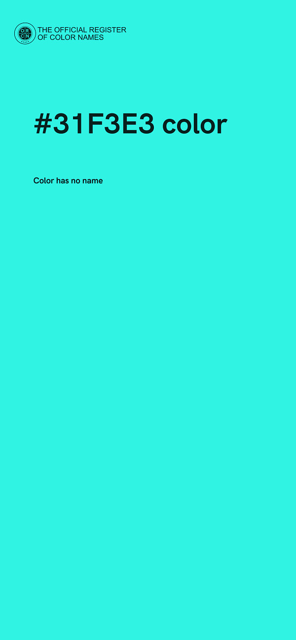 #31F3E3 color image