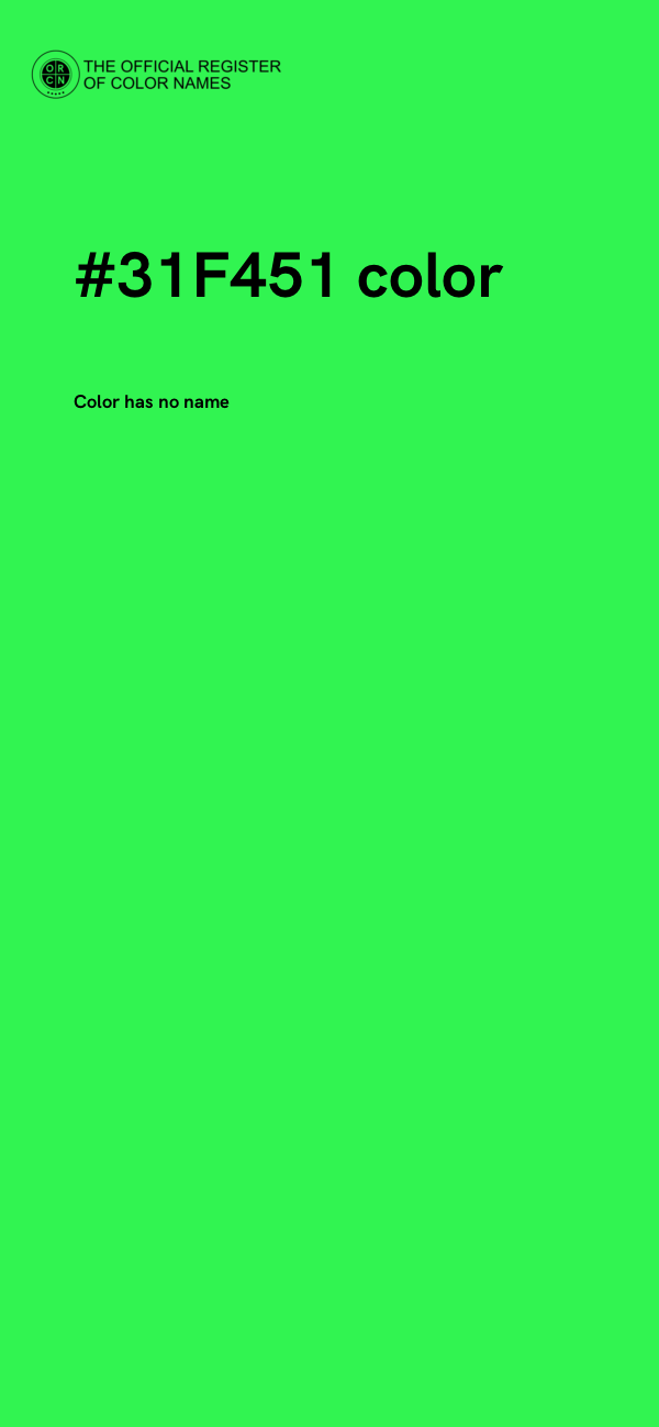 #31F451 color image