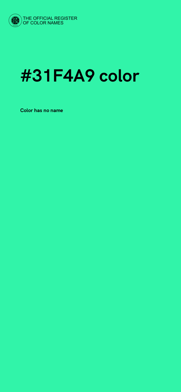 #31F4A9 color image