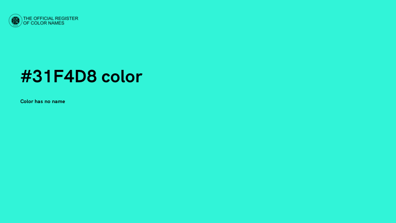 #31F4D8 color image