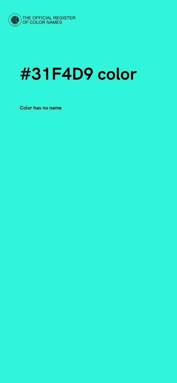 #31F4D9 color image