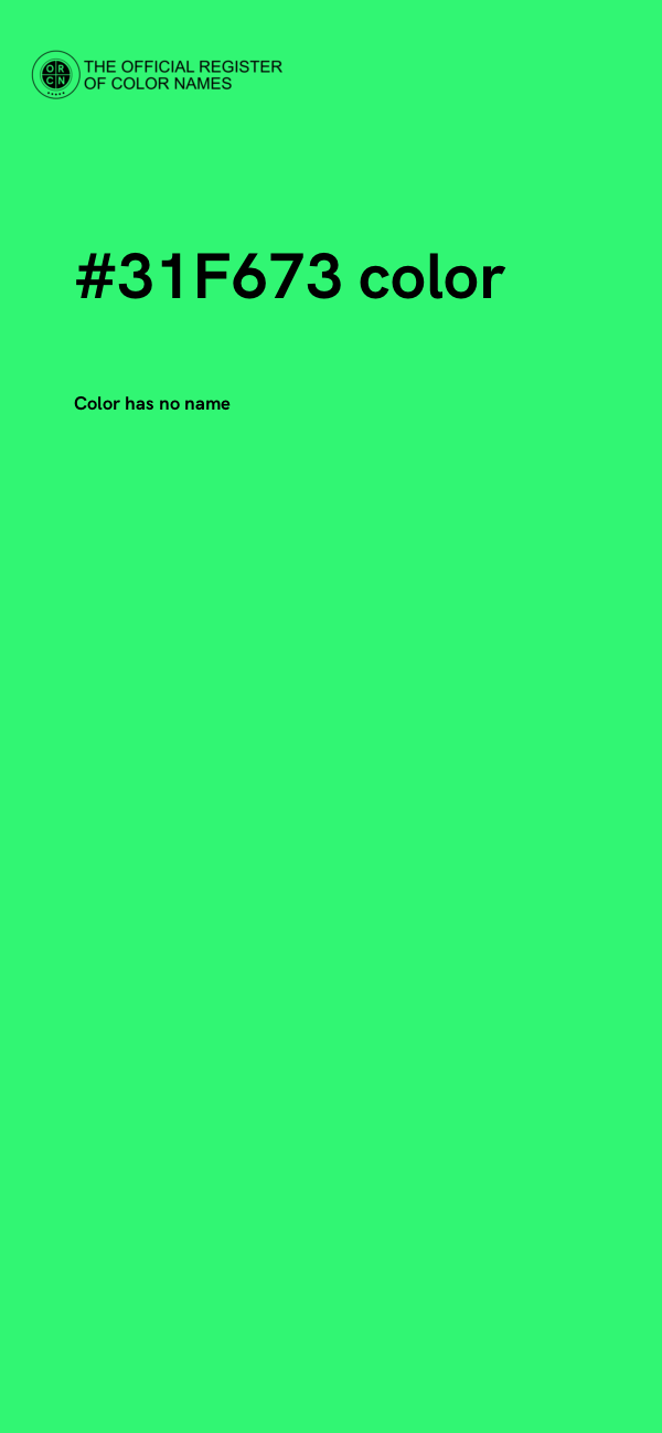 #31F673 color image
