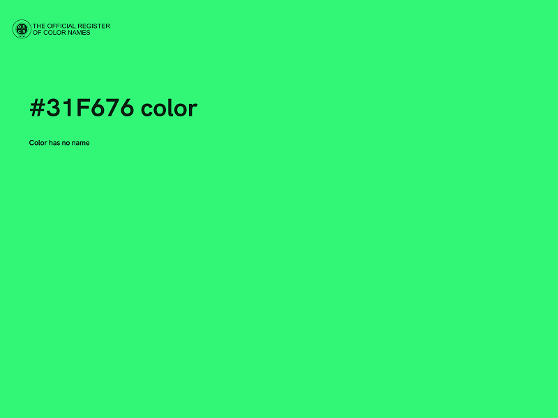 #31F676 color image