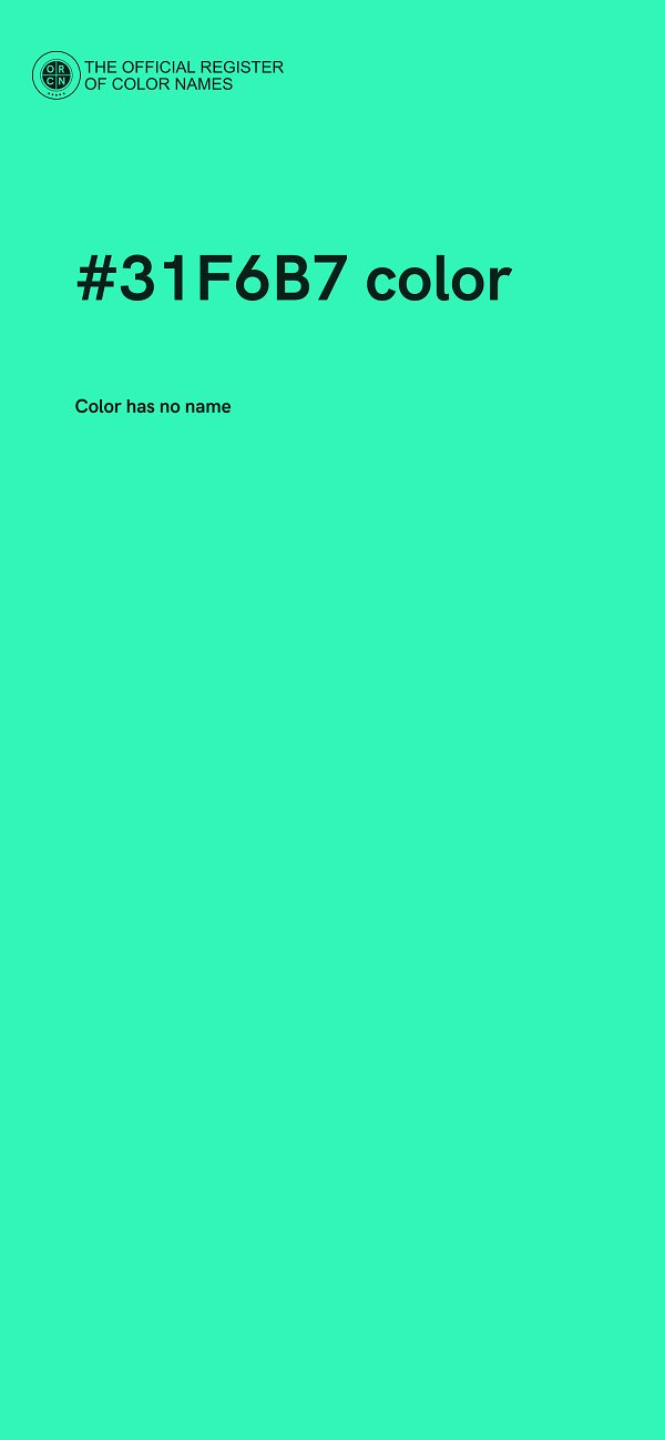 #31F6B7 color image