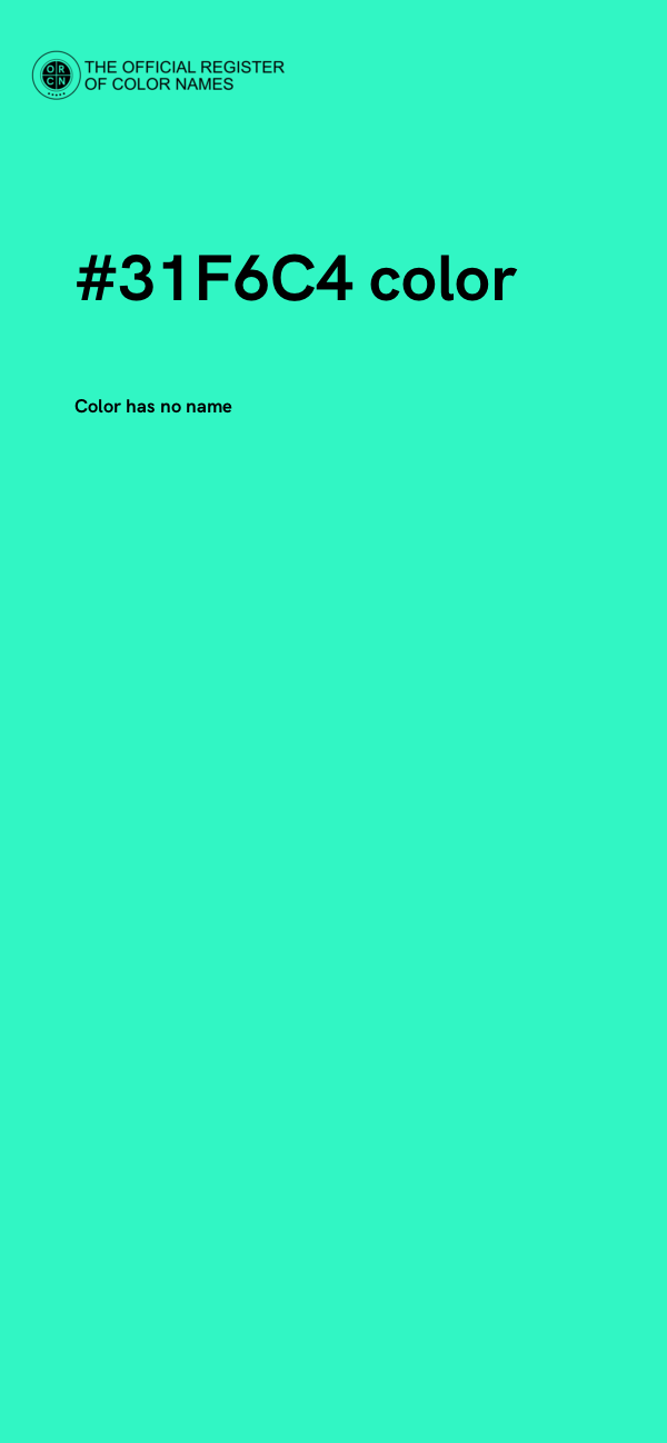 #31F6C4 color image