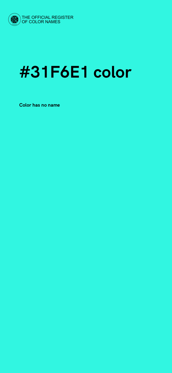 #31F6E1 color image