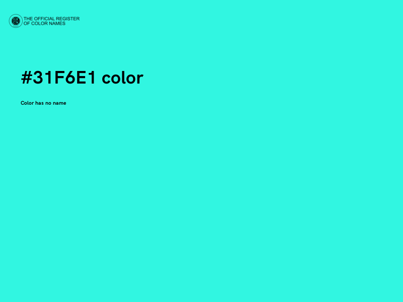 #31F6E1 color image