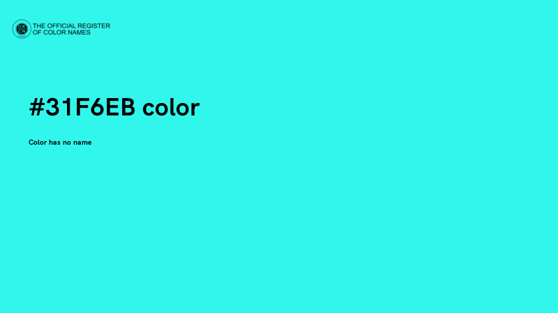 #31F6EB color image