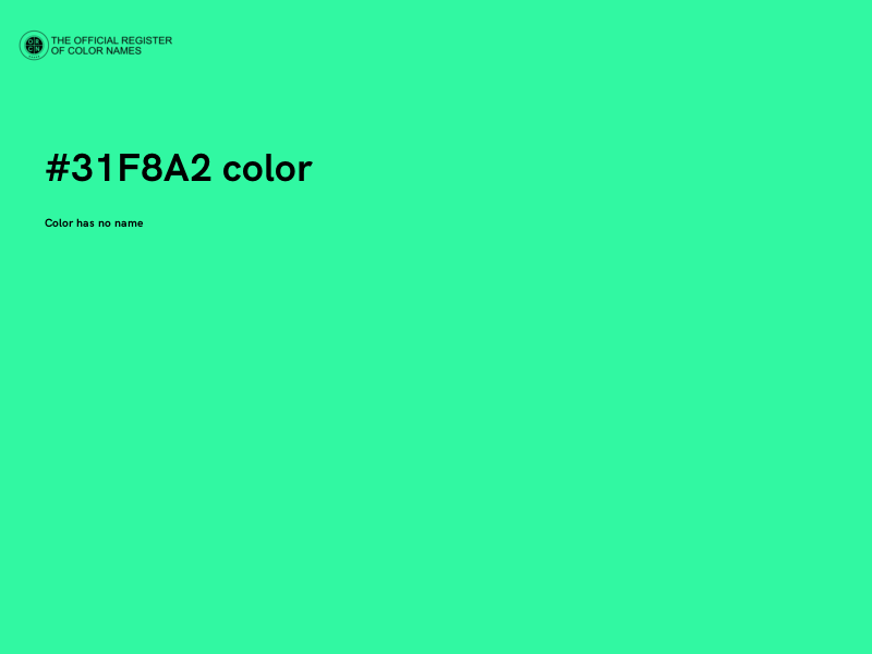 #31F8A2 color image
