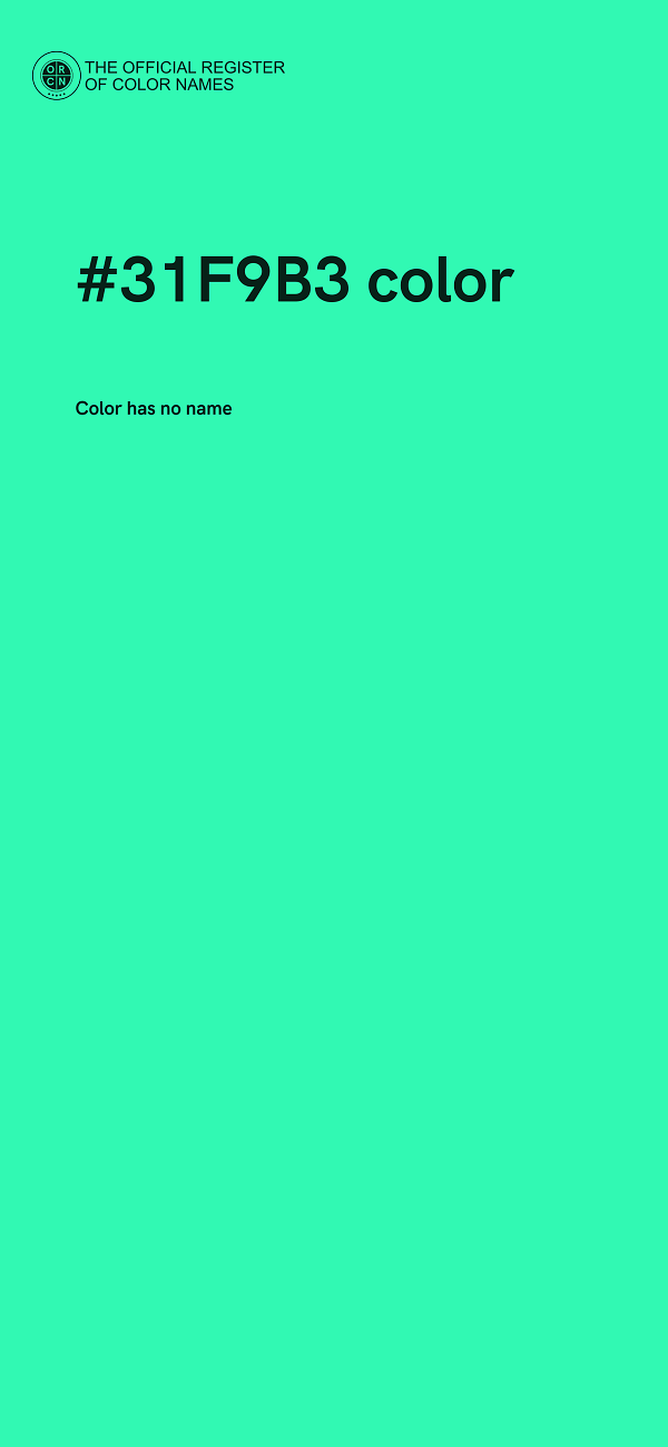 #31F9B3 color image