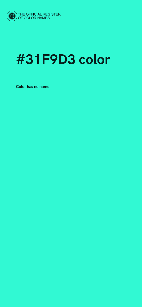 #31F9D3 color image