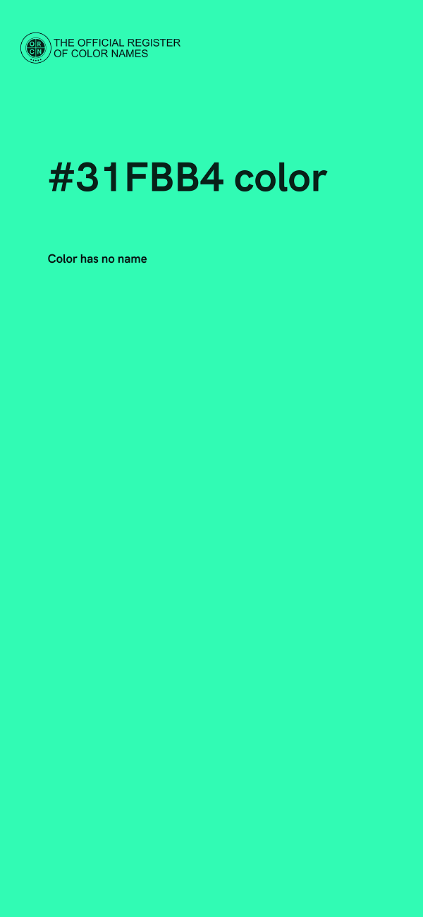 #31FBB4 color image