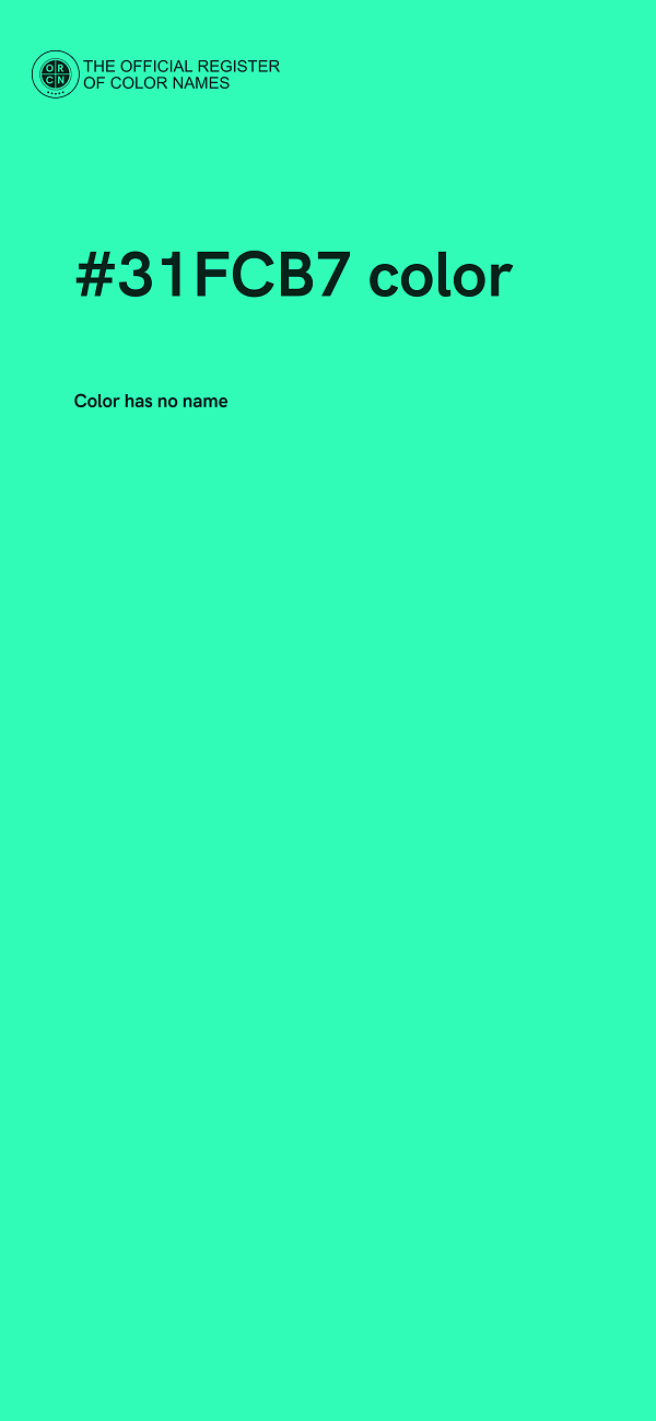 #31FCB7 color image