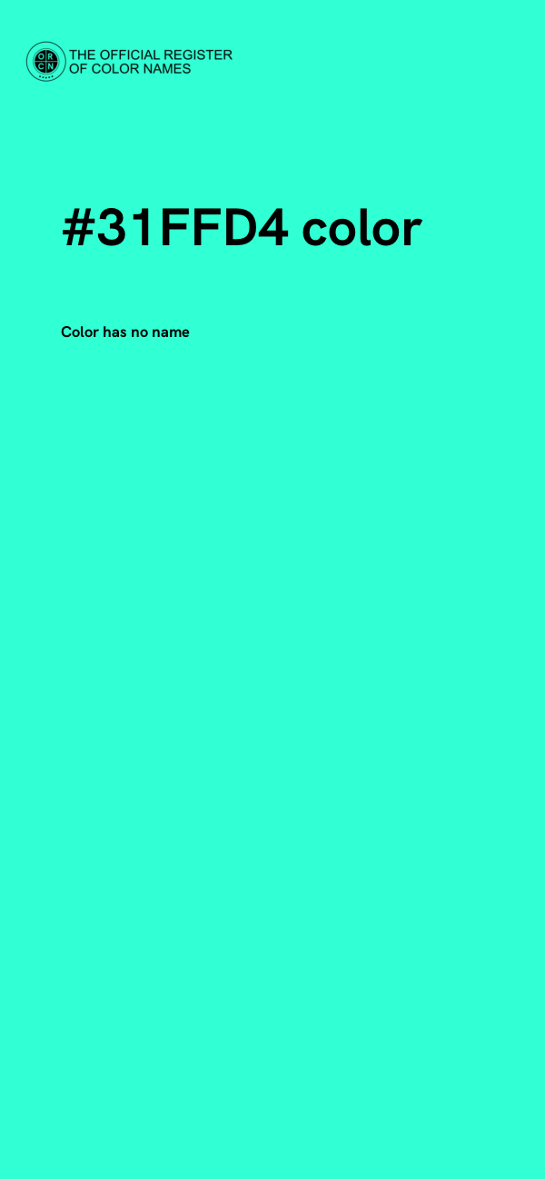 #31FFD4 color image