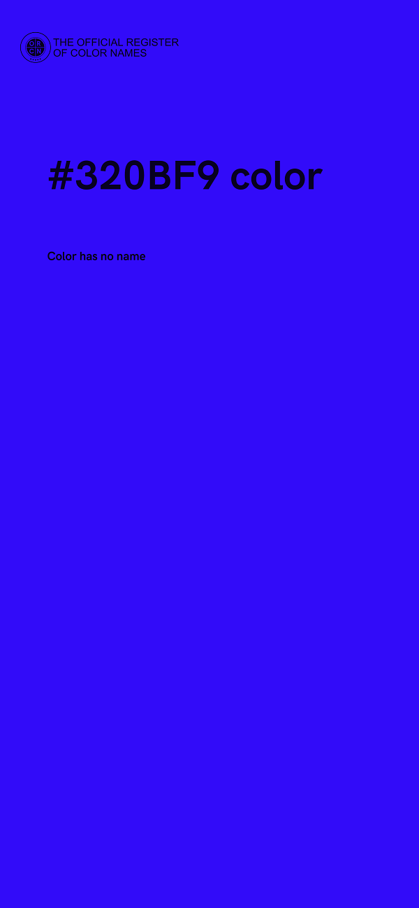 #320BF9 color image