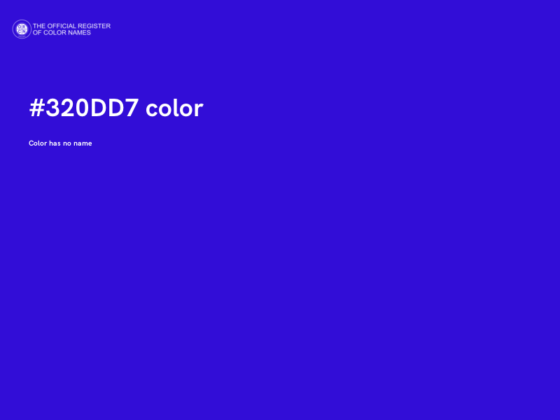 #320DD7 color image