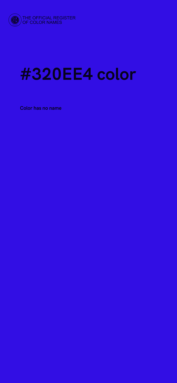 #320EE4 color image
