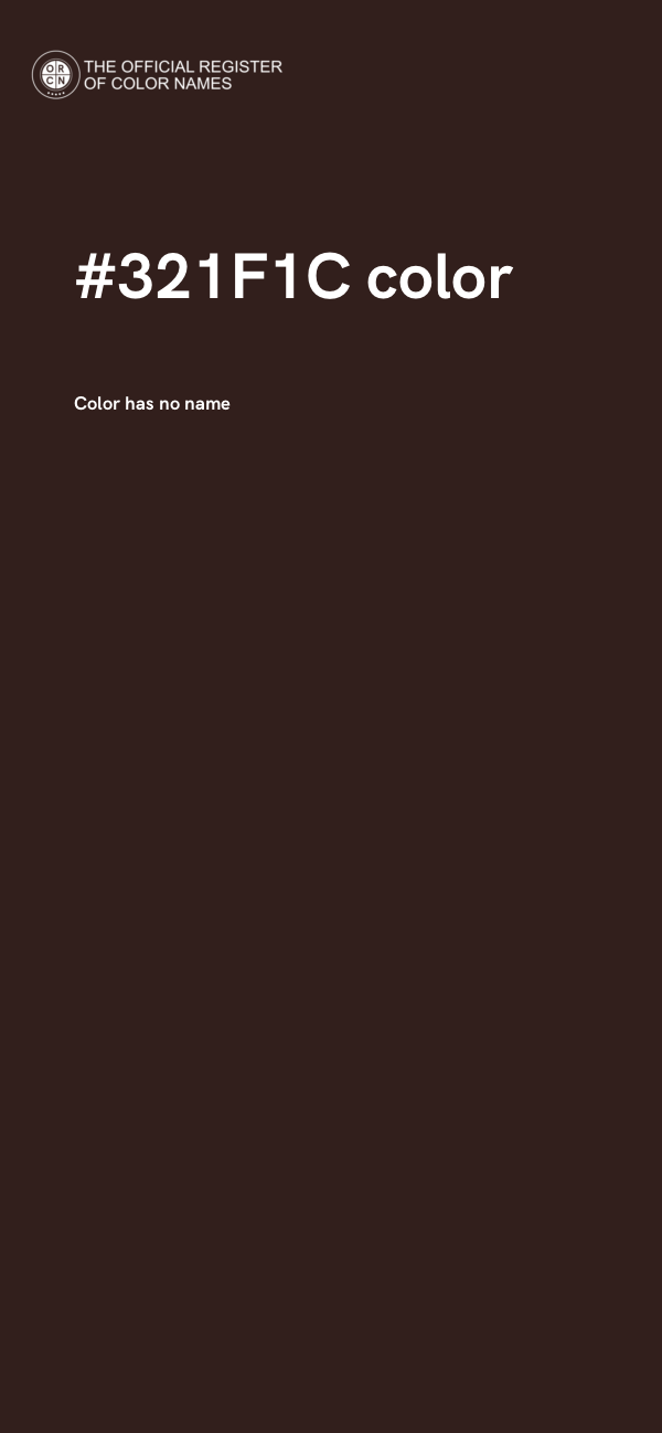 #321F1C color image