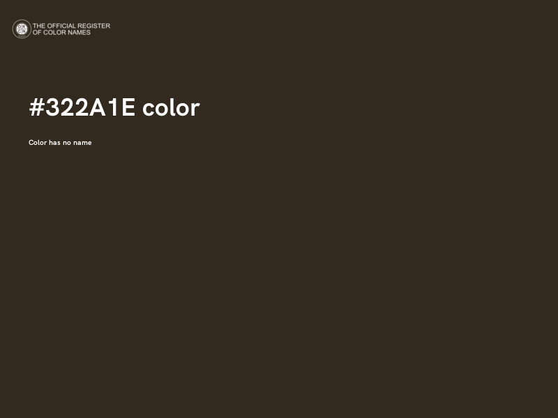 #322A1E color image