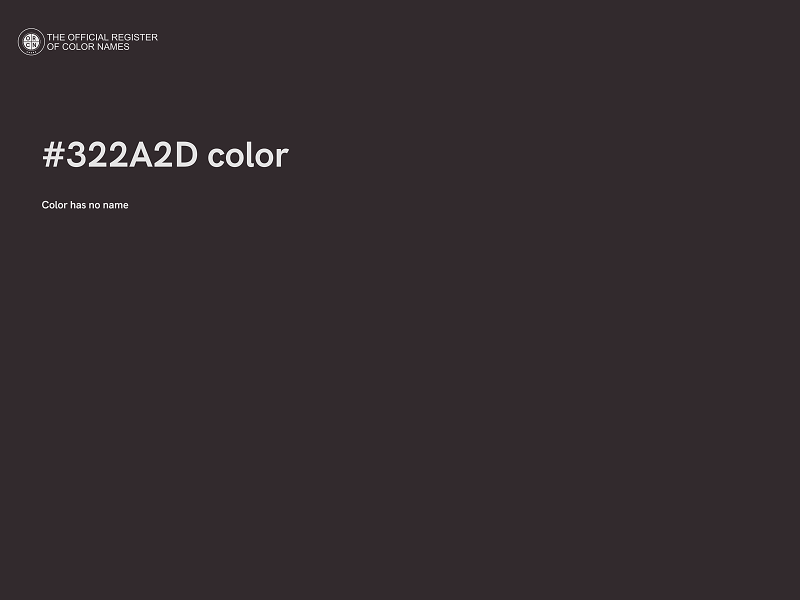 #322A2D color image
