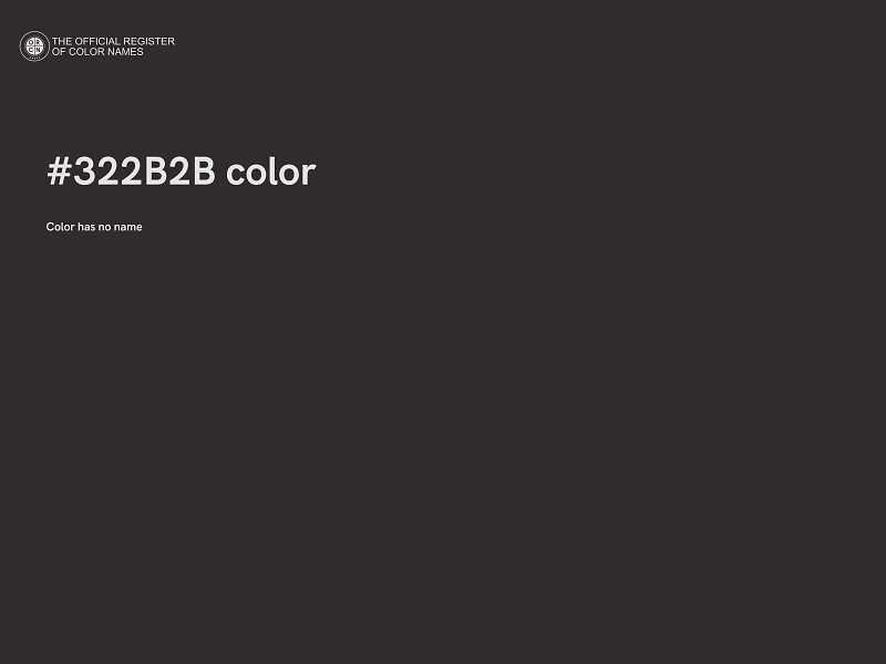#322B2B color image