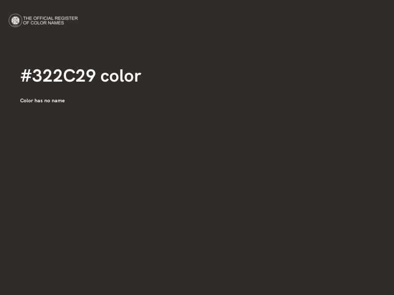 #322C29 color image