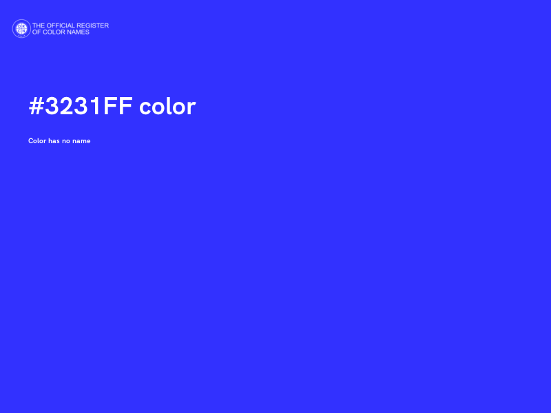 #3231FF color image