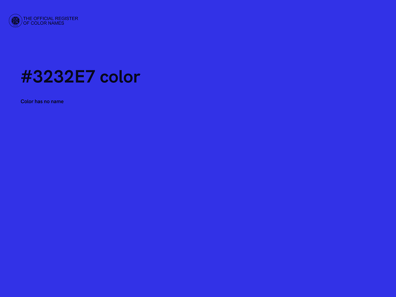 #3232E7 color image