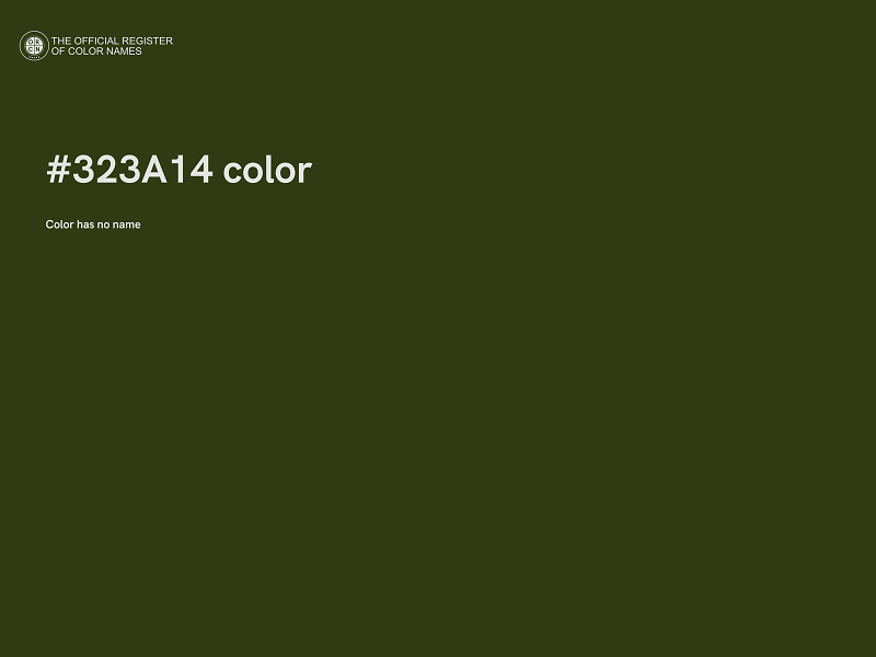 #323A14 color image