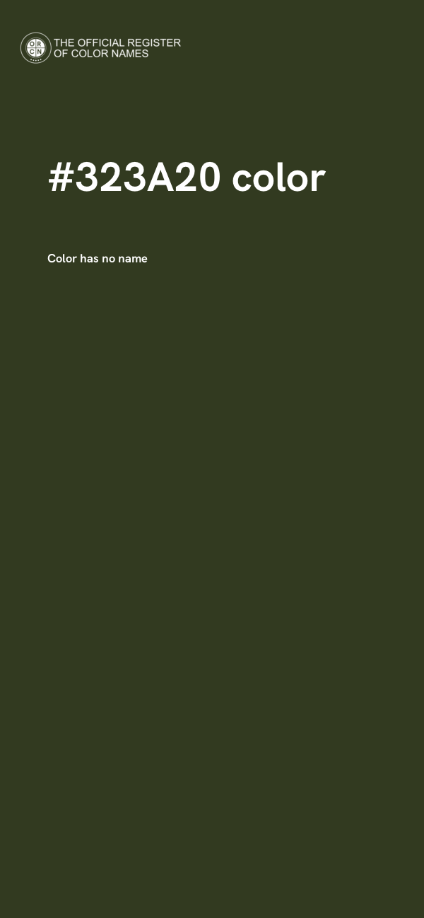 #323A20 color image