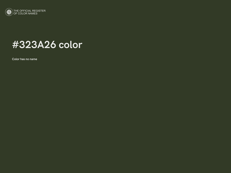 #323A26 color image
